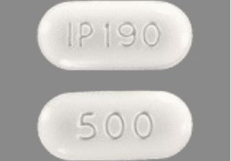 Naproxen IP 190 500 Pill Imprint white oval